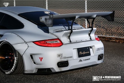 Partial Carbon LP Style GT Wing For 2009-2012 Porsche 911 997 Turbo - Picture 6 of 8