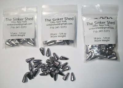 1/4 oz worm / bullet slip weights SOLID BASE - spinner / lure   - FREE SHIPPING