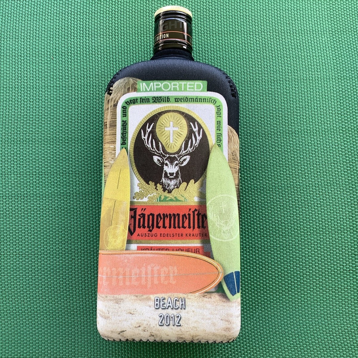 JAGERMEISTER 750 ml Bottle Chiller Cooler Zippered Koozie JAGERMEISTER 750 ml Bottle Chiller Cooler Zippered Koozie