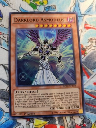 YuGioh Darklord Asmodeus NM (1st Ed.) DESO-EN038 Super Rare Card