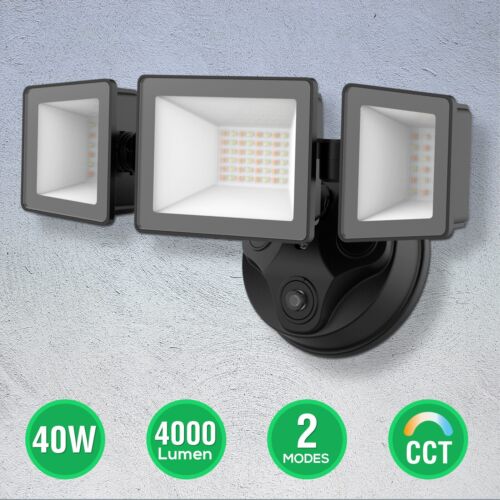 LED Security Wall Lamp 4000LM Dusk to Dawn Light Sensor Outdoor IP65 Waterproof - Picture 1 of 11