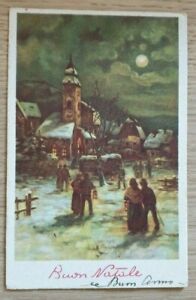 Cartoline Antiche Di Buon Natale.Cartolina Antica Di Buon Natale Viaggiata Anno 1920 Ebay