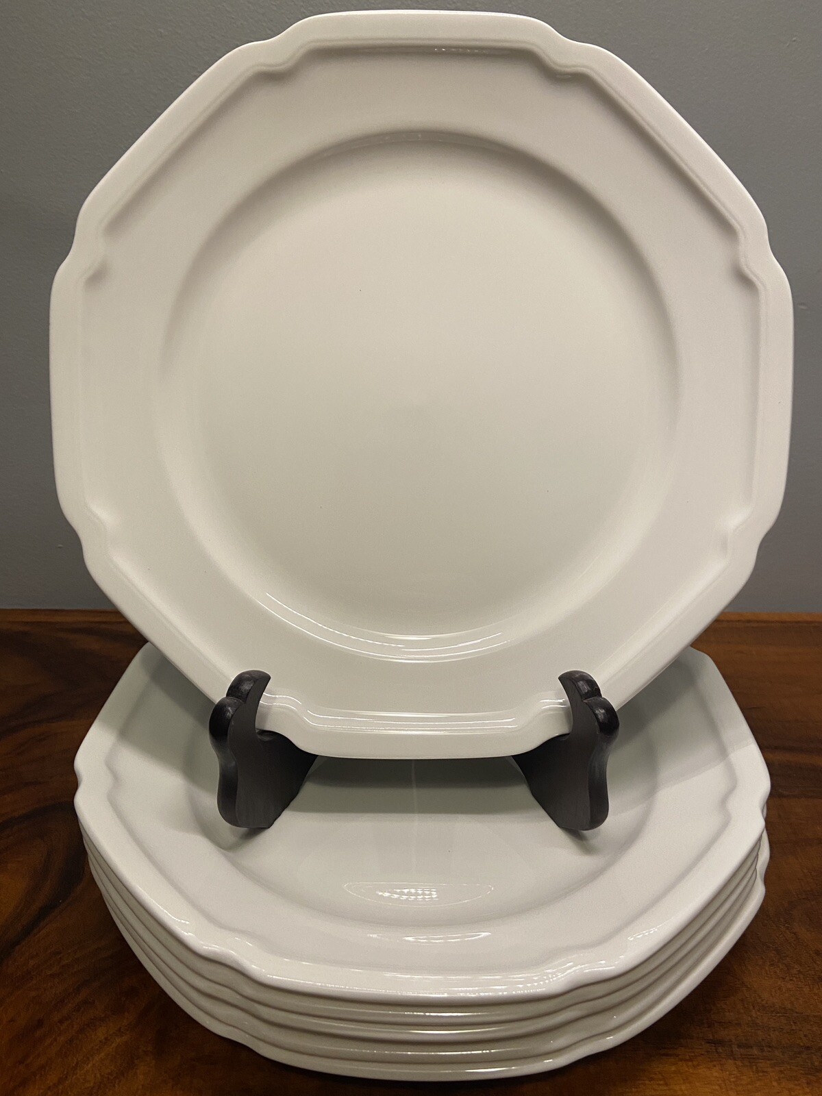 Of 6 New Mikasa Antique White 8.5&rdquo; Salad Lunch Plates Porcelain Dinnerware