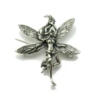 Sterling Silver Brooch Fairy Handmade Genuine Solid Stamped 925 Nickel Free