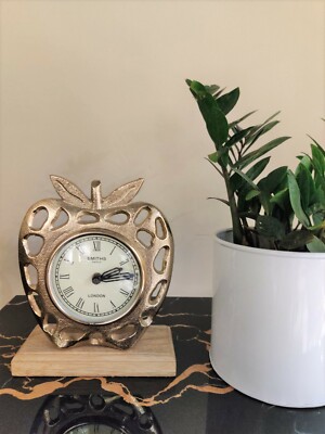 Art Age Apple Table Watch Wooden Base Home Office Premium Gift - Main Image