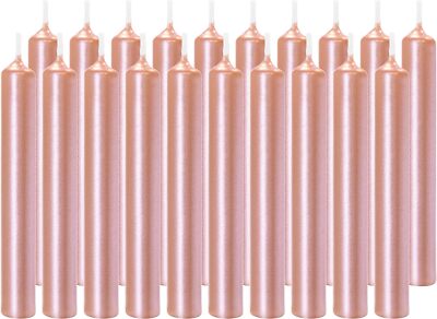 BRUBAKER Mini Candles 20 pcs - 3¾ x ½ Inch - Unscented for Rituals, Spells etc.