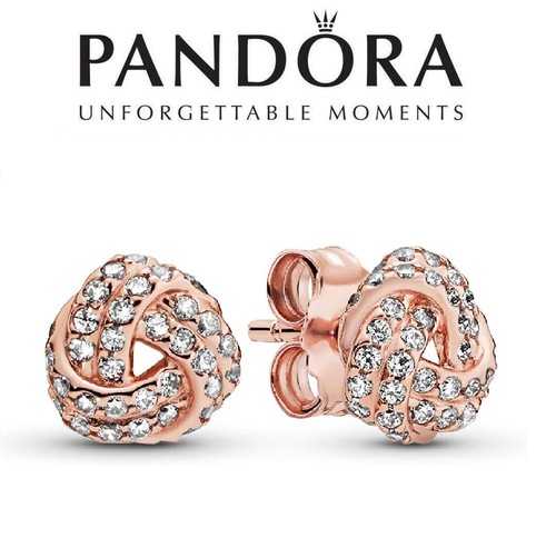 Pandora Shimmering Knot Stud Earrings 