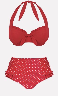 Pour Moi Getaway Red Hot Spots Bikini Set UK