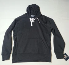 J. America Black Sport Lace Hooded Sweatshirt 8830 Size Medium