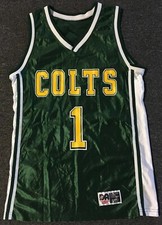 Vtg 90s Don Alleson Colts #1 Basketball Jersey S USA Made NCAA Celtics 80s NBA