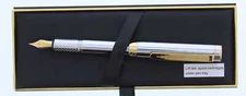 Scriveiner Chrome/Gold Fountain Pen