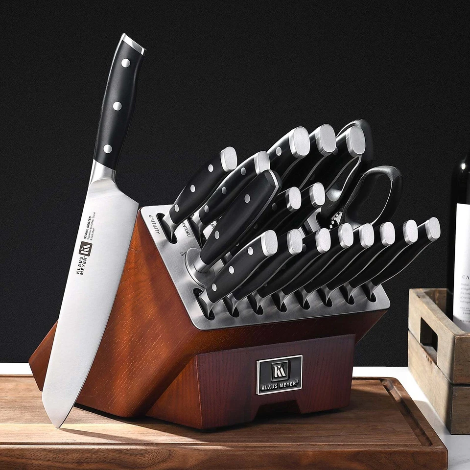 Klaus Meyer Stahl High Carbon Steel 19 Piece Knife Block Set - Image 4 of 4