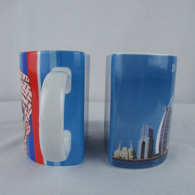 Dubai Coffee Mug Set 2 Expensive Afford Half Camel Company City Scape