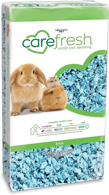1 MONTH AND UP Carefresh 99% Dust-Free Blue Natural Paper Small Pet Bedding with Odor Control,