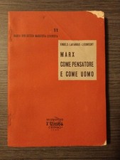 karl Marx Come Pensatore E Come Uomo 1945 Filosofia Sociologia Comunismo Pci