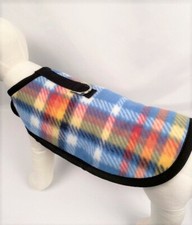 Fleece Colorful Plaid Dog Harness Clothes Coat