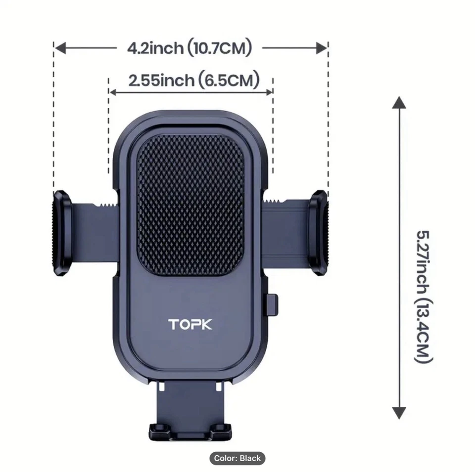 360 Mount Holder Car Mobile Cell Phone - Black - Image 3 of 4