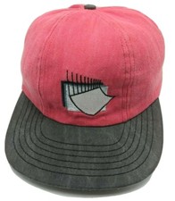MicroAge / Lexmark hat vintage pink gray adjustable cap - Made in USA!