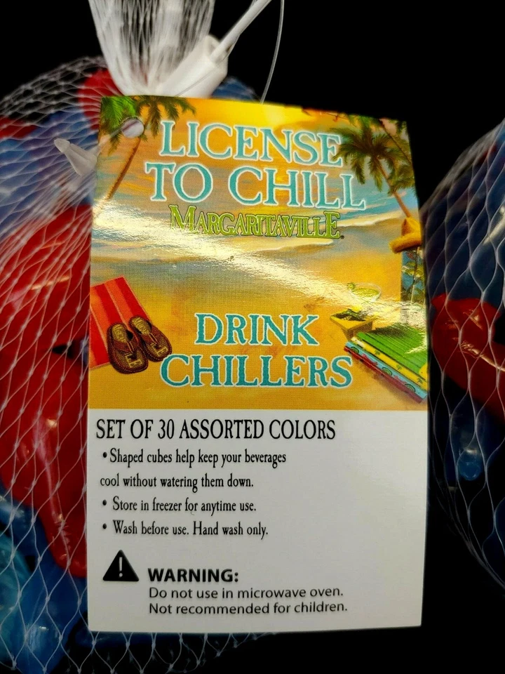 Margaritaville 30ct Reusable Parrot Ice Cubes 4 Bags 120 Pieces, Red & Blue, New - Image 2 of 4