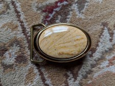 Wheat Color Solid Brass Belt Buckle