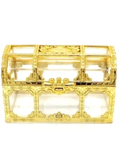 Small Gold Treasure Chest Trinket Box 3.5 x 2.5 x 2.5-inches Cool little Box