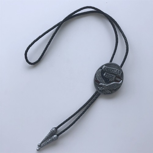 Vintage Western Fly Eagle Cowboy Cowgirl Bolo Tie - Picture 5 of 9