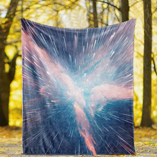 Universe Nebula Stars Bedspread Sofa Throw Blanket Holiday Birthday Gift Flannel - Picture 12 of 25