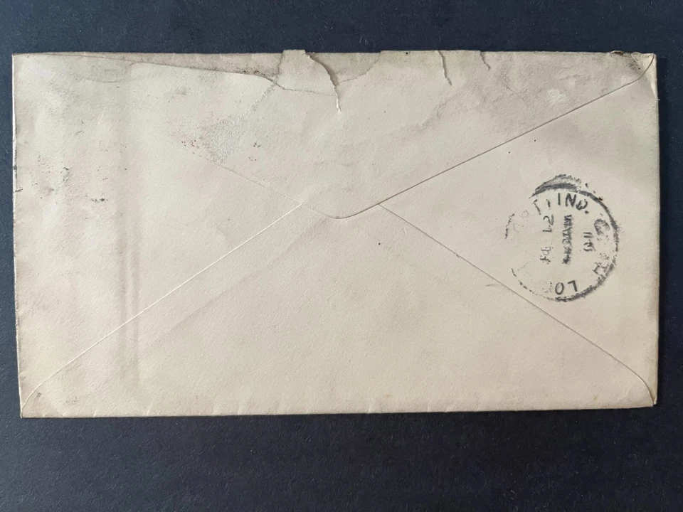 1901 Rev. Edward K. Strong West Bay City Michigan Logansport Duplex Cancel Cover - Image 2 of 2