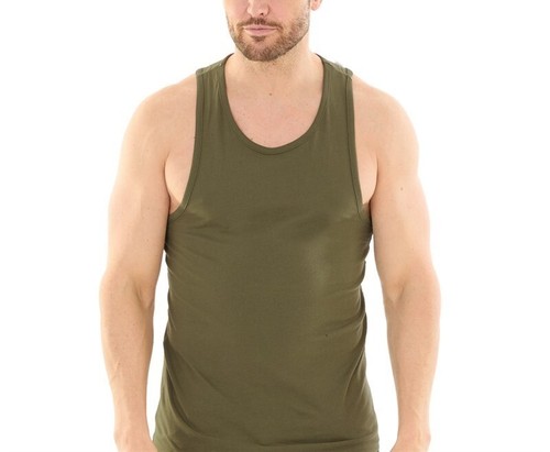 Kangaroo Poo Mens Muscle Back Vest 100% Cotton Sleeveless Casual Tank Top - Picture 8 of 9