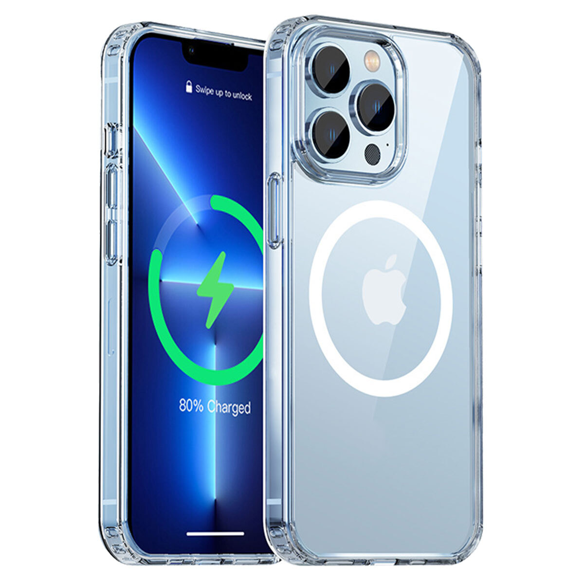 For iPhone 16 14 13 17 Pro Max Clear Case MagSafe Shockproof