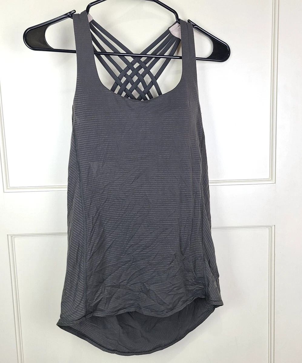 Lululemon Free To Be Wild Tank Top Built in Bra Strappy Open Back