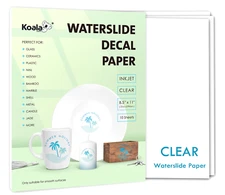 Koala Waterslide Decal Paper Inkjet Clear 30 Sheets Water Slide Transfer 8.5x11
