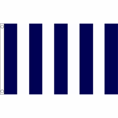 Marineblau & weiß Streifen Flagge 5 x 3 Fuß - gestreift Tottenham