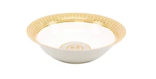 Gold "H" Mosaic Design 9" Large Round Serving Bowl