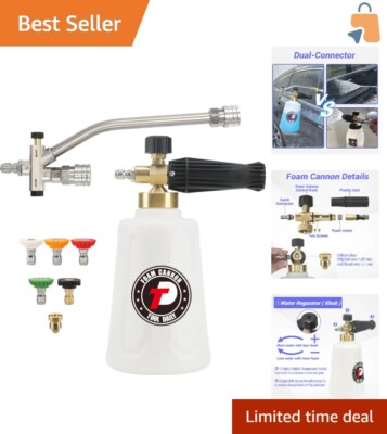 #ad Innovative Dual Lance Foam Cannon with Easy Fill Design for Pressure Washers $67.96