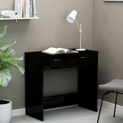 Scrivania Grigio Cemento 80x40x75 cm in Legno Multistrato