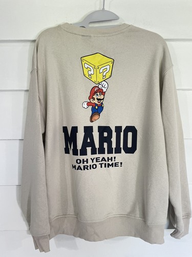New Zara Kids Beige Sweatshirt SUPER MARIO Size 13 14 Years 164 CM Y611B - Picture 2 of 10