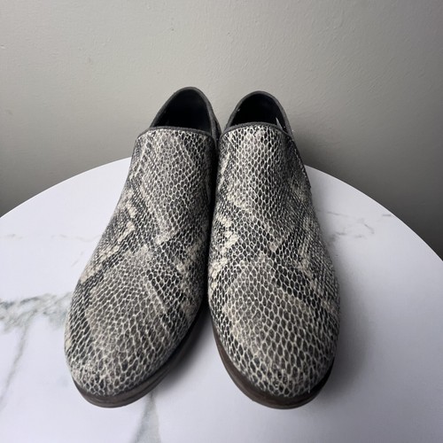 Toms Booties Womens Size 6.5 Shoes Animal Print Faux Snakeskin Shaye Ankle Slip - Picture 3 of 7