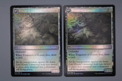 The Fall of Lord Konda / Fragment of Konda Foil Kamigawa: Neon Dynasty MTG x2