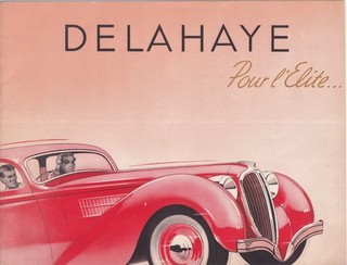 DELAHAYE POUR L'ELITE.. BROCHURE FOR MODELS LES134 LES135 LE148 LA165 LE148