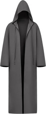 Men Tunic Hooded Robe Halloween Cosplay Wizard Costume Knight Cloak Cape