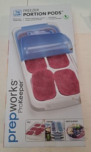 Prepworks PKS-735 Dishwasher Safe 1/2 Cup 6 Serving Freezer Store Portion Pods 
