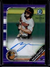 2019 Bowman Chrome Ryan McKenna Prospects Auto Purple Refractor #/250 Orioles