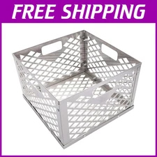 Heavy-Duty Stainless Steel Charcoal Basket for Offset Smokers, 12.3" Square