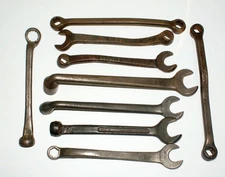9 Old Antique Ford Type Automotive Tool Kit Wrenches Welding Quality