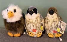 Lot of 3 Wild Republic Audubon Birds Plush Calls Eagle Peregrine Eagle Hawk 6