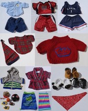 Build-A-Bear BAB Boy Clothes & Shoe Tops, Bottoms, Shoes, Hats, Bag & more Lot
