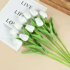 10 PACK Artificial Tulips Real Touch Bridal Home Wedding Party Festival Decor