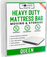 Queen Mattress Bag for Moving and Storage - 5 Mil Mattress Cover for Moving and