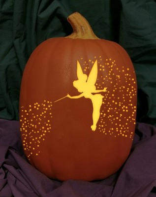 Tinker Bell Pixie Dust Carved Foam Permanent Pumpkin Disney Magic Peter Pan Hook